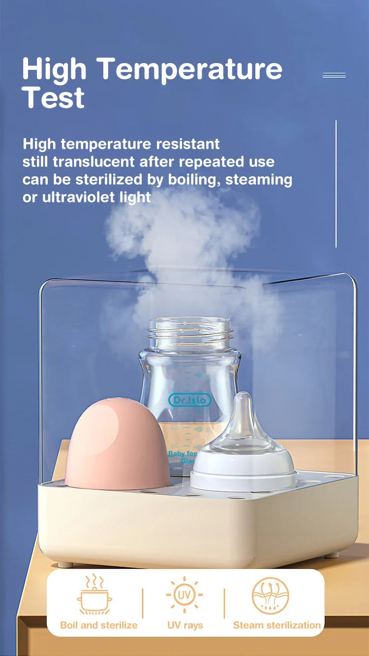 Biberon anti-colique en verre – 90/160ml | Tétine anti-étouffement, sans BPA